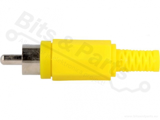 Cinch plug male yellow